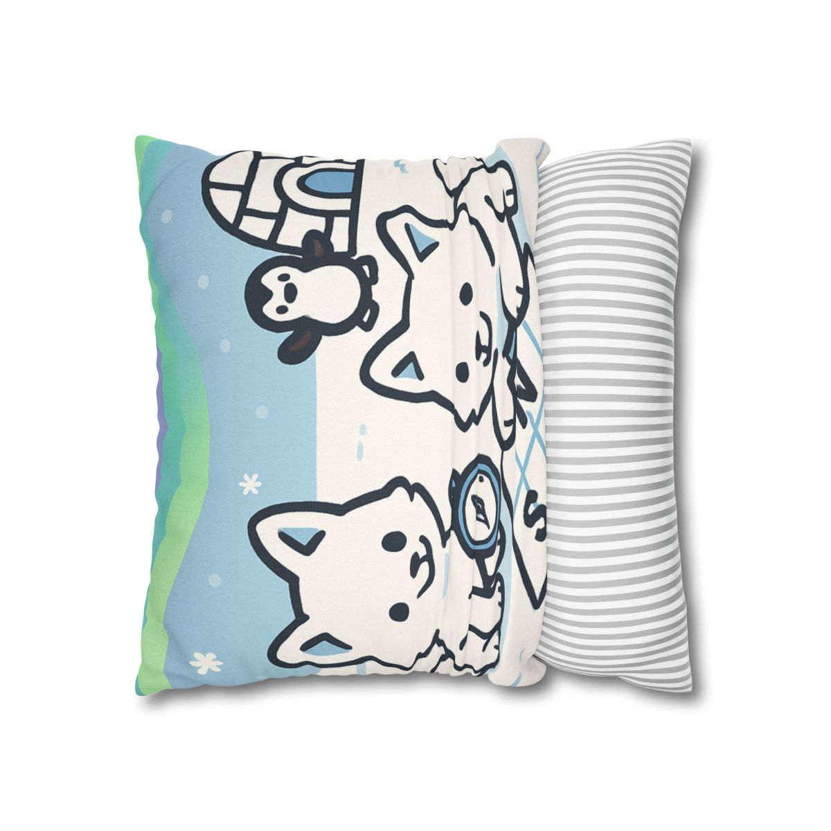 Polar Aurora Map Makers trendy patterned pillow cases