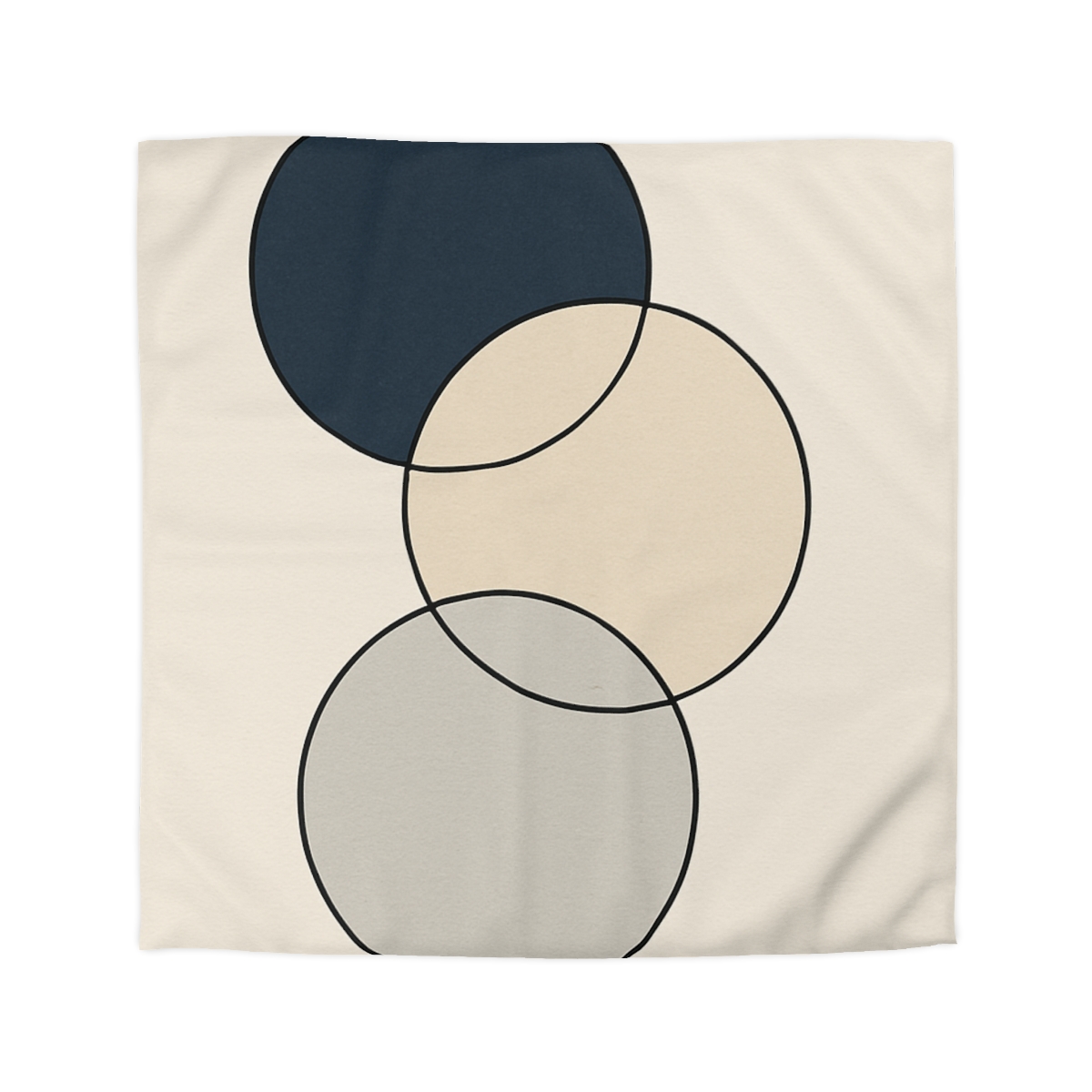 Staggered Trio Of Circles custom duvets