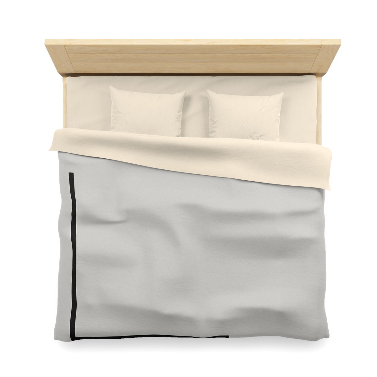 Corner Frame With Floating Square personalized bedding duvets