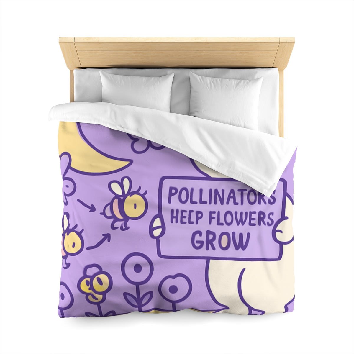 Moon Garden Pollinator Parade warm winter duvets