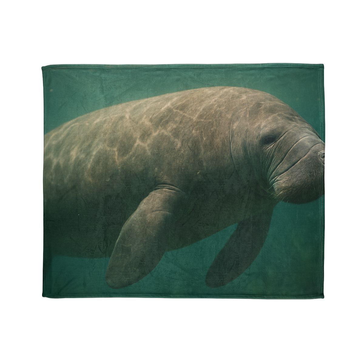Quiet Drift West Indian Manatee personalized cozy blankets
