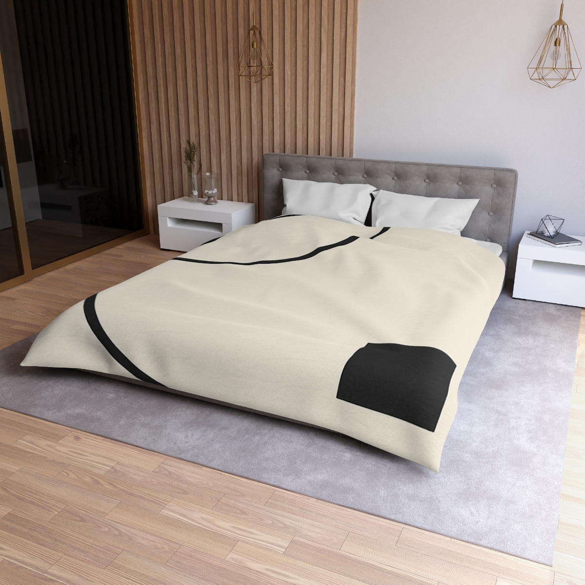 Corner Arc Pause personalized bedding duvets