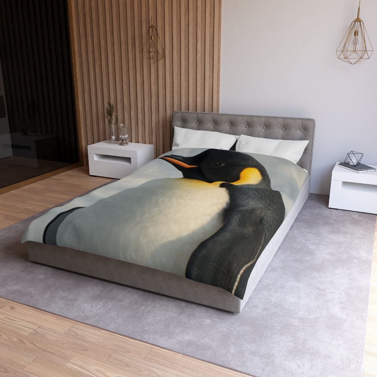 Aurora Drift Emperor Penguin stylish duvet covers