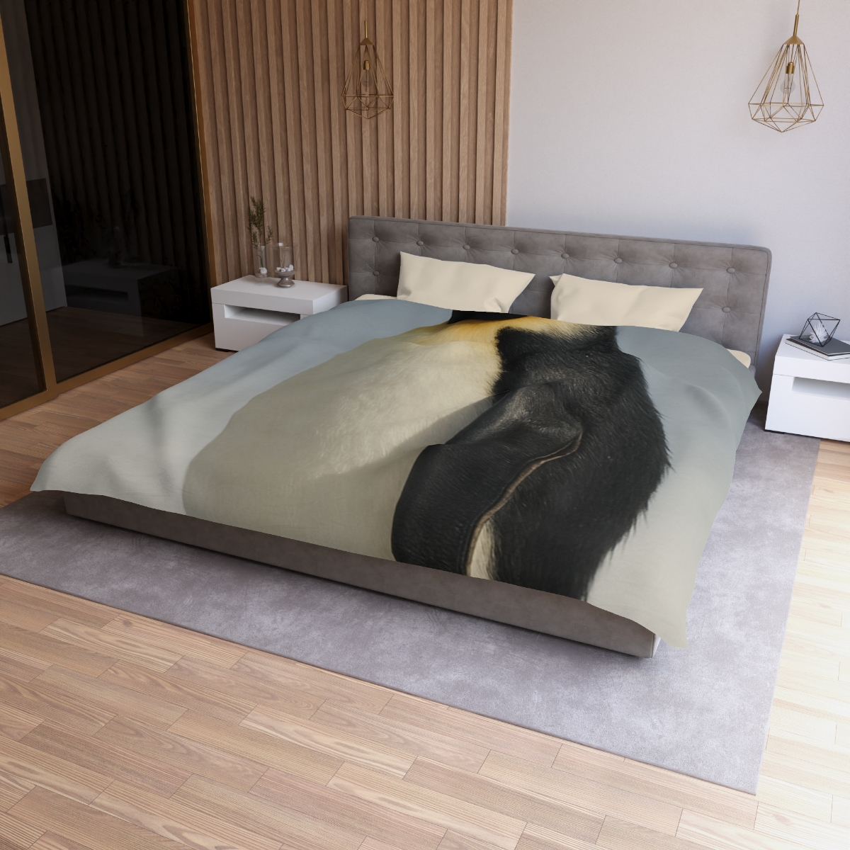 Glacier Gleam Emperor Penguin stylish duvet covers