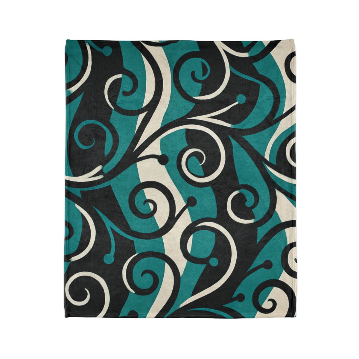 Vine Curl Wave Interference stylish throw blankets