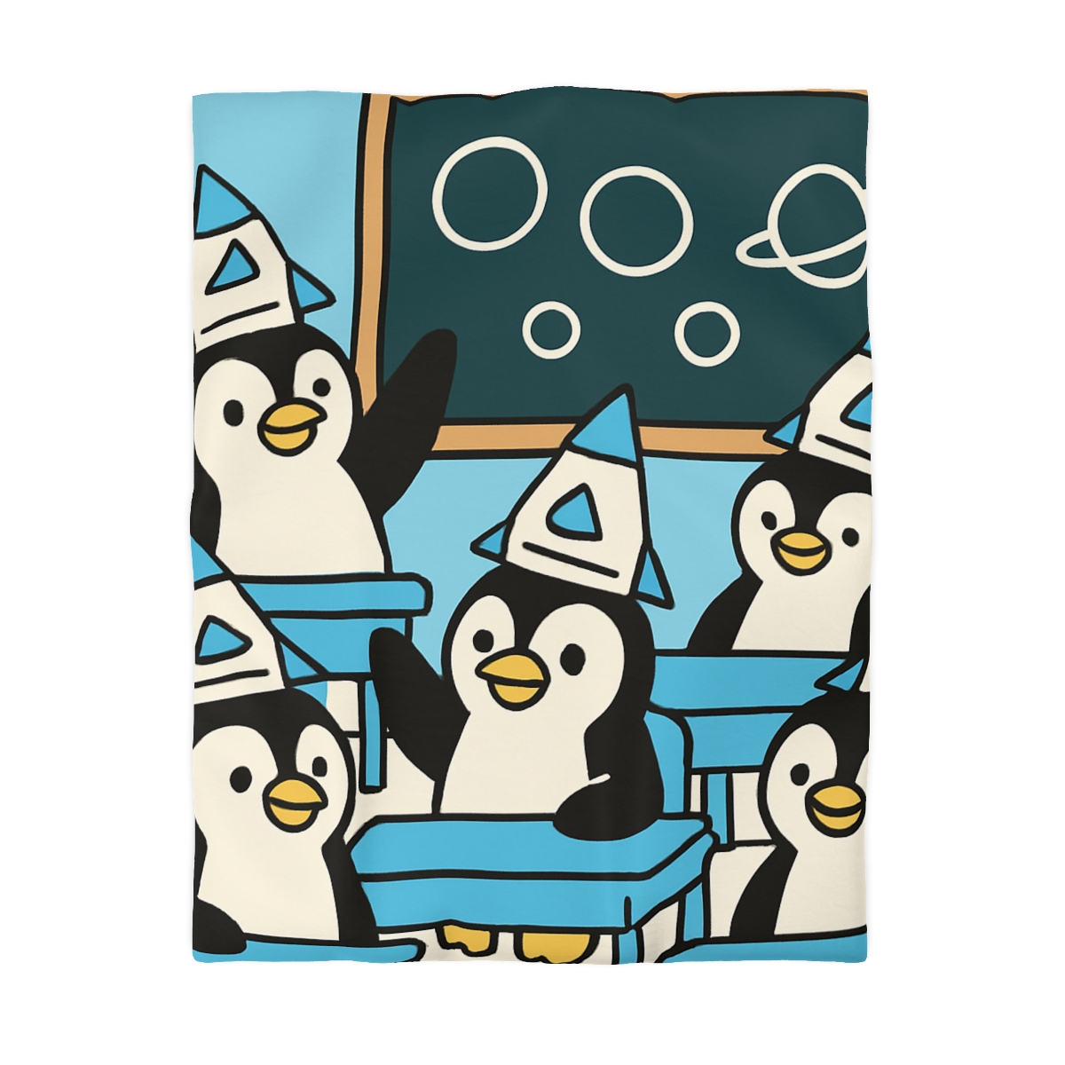 Rocket Penguin Class stylish duvet covers