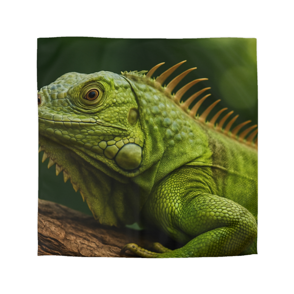 Verdant Gaze Green Iguana personalized bedding duvets