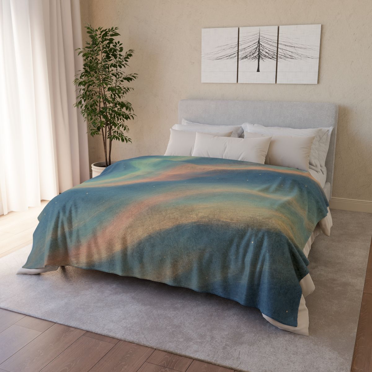Spectral Aurora Drift unique gift blankets