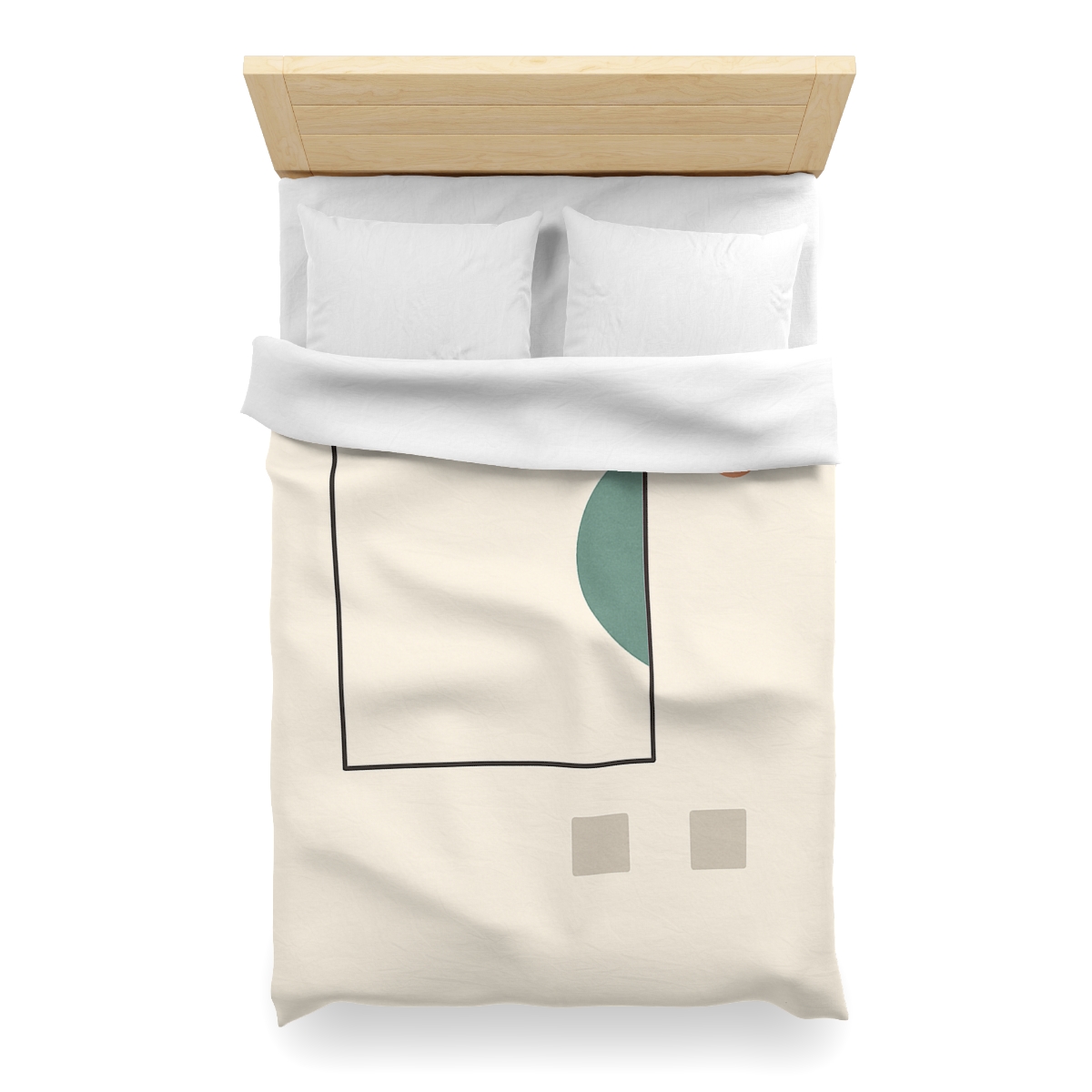 Offset Frame And Crescent Pause custom duvets