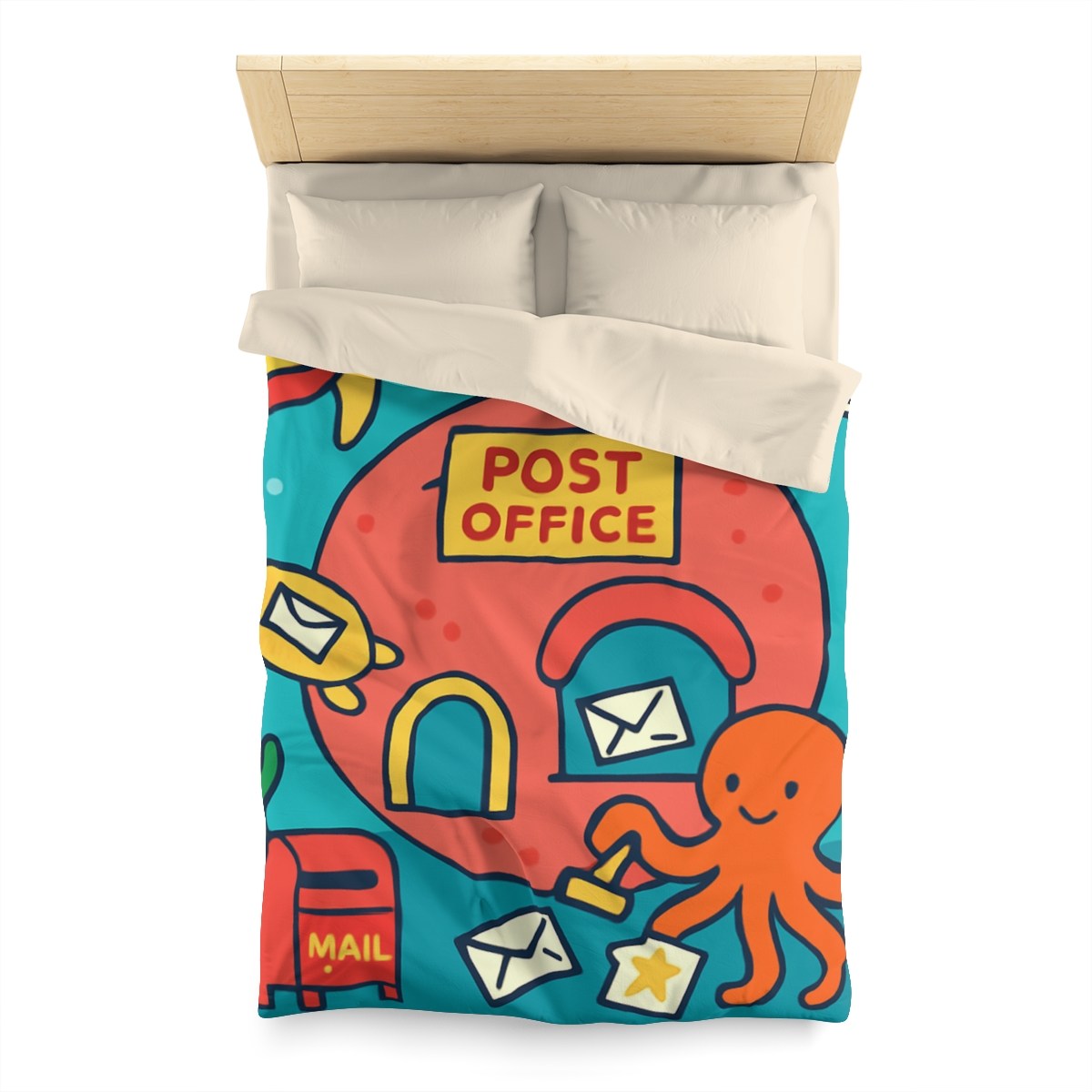 Coral Reef Planet Post Office soft comforter duvets