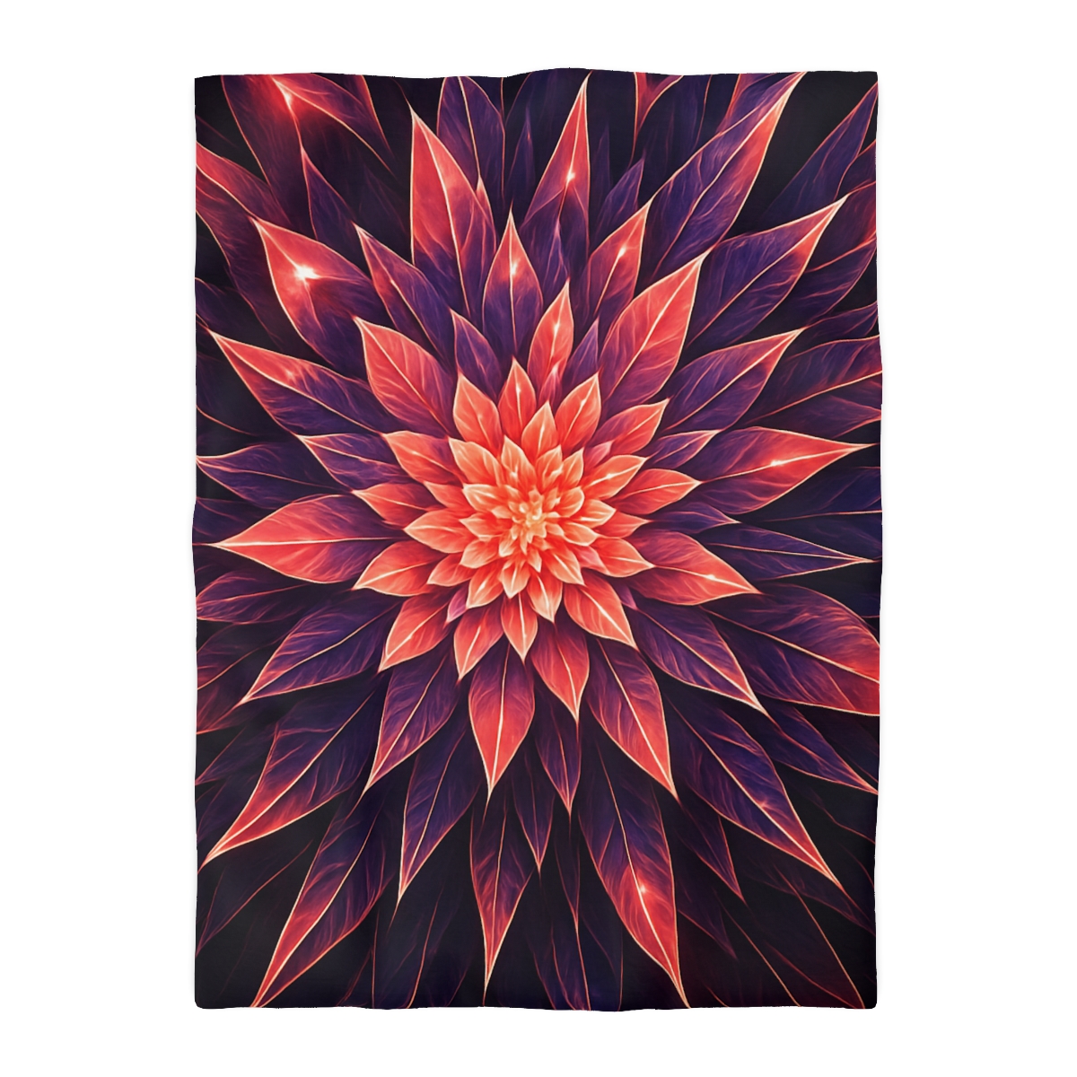 Cosmic Bloom Fractal personalized bedding duvets