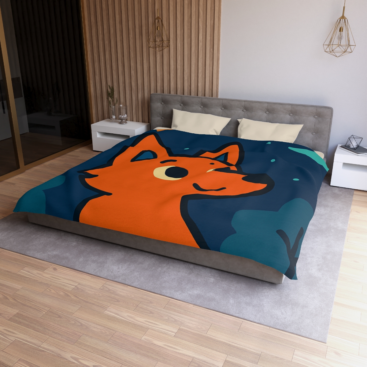 Starlight Forest Fox custom duvets