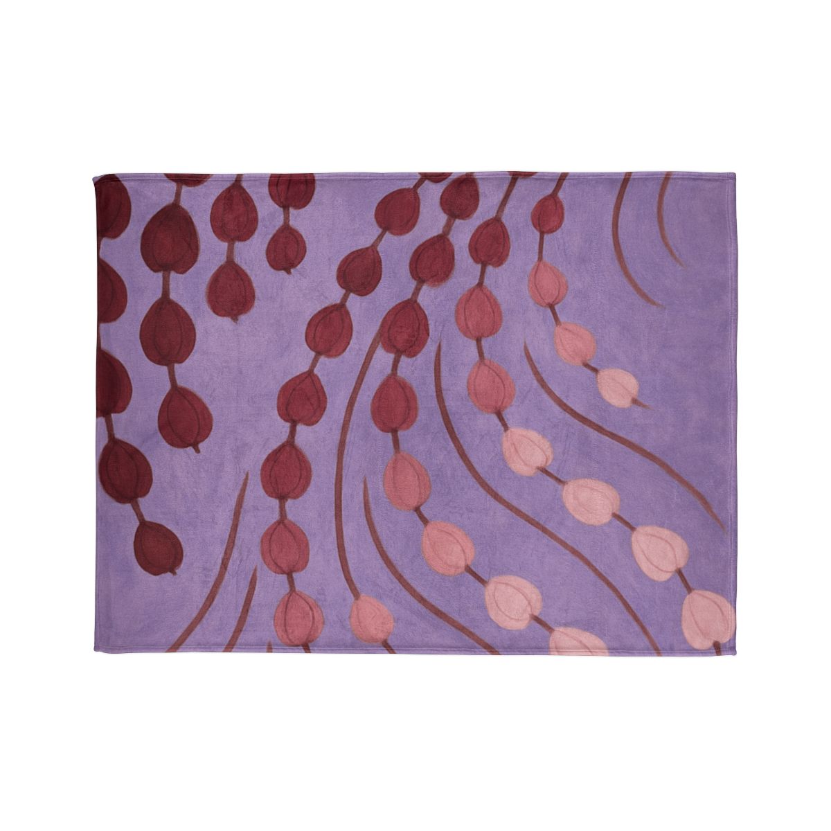 Spiral Bud Cascade designer printed blankets
