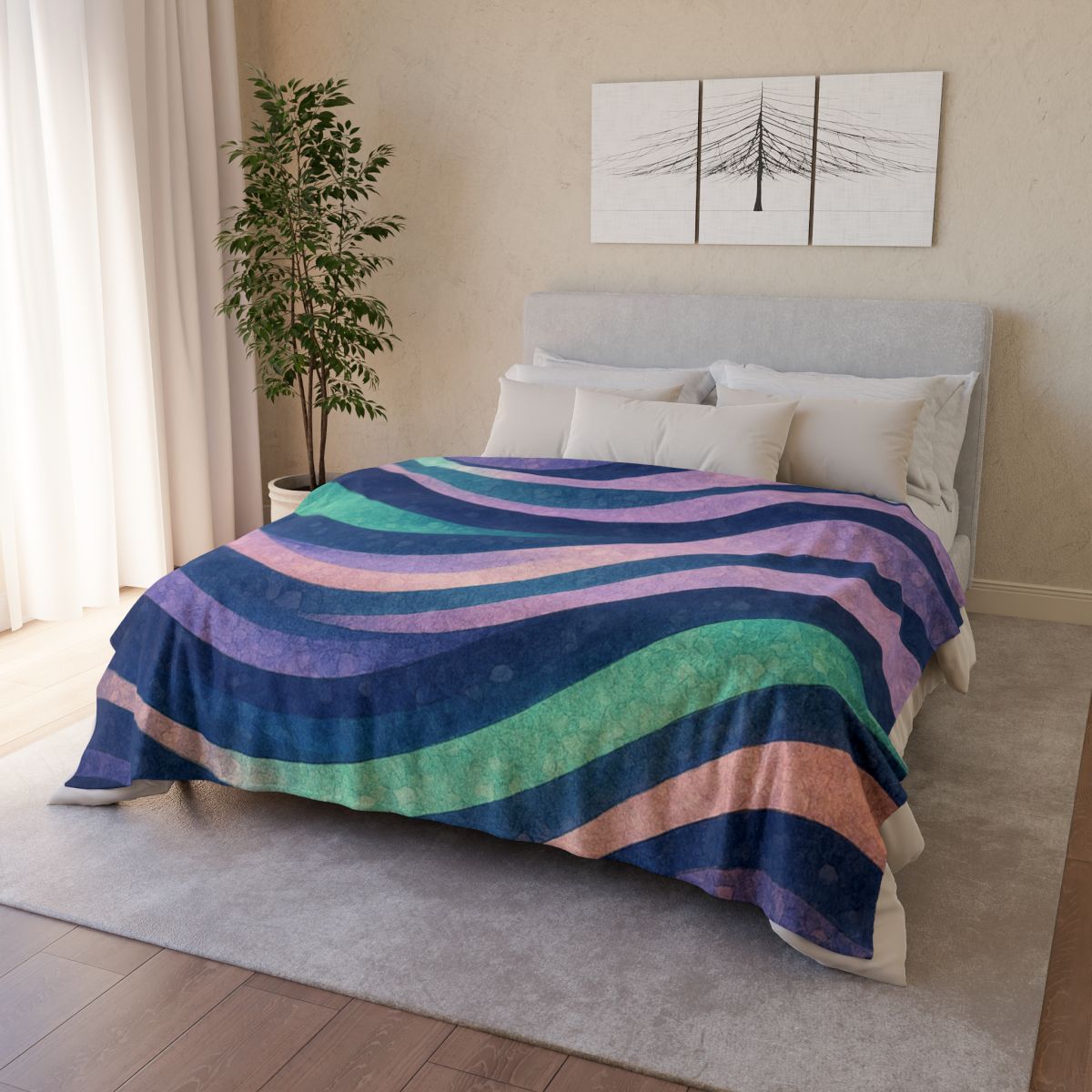 Auroral Current Mosaic warm winter blankets
