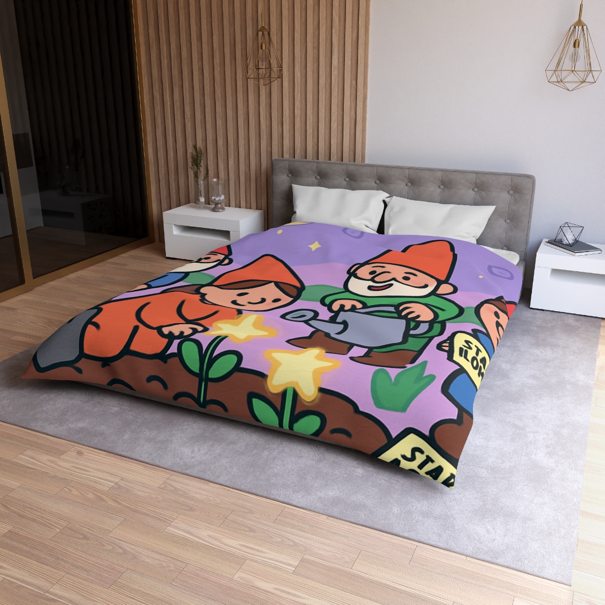 Galactic Garden Gnomes duvets for gifts