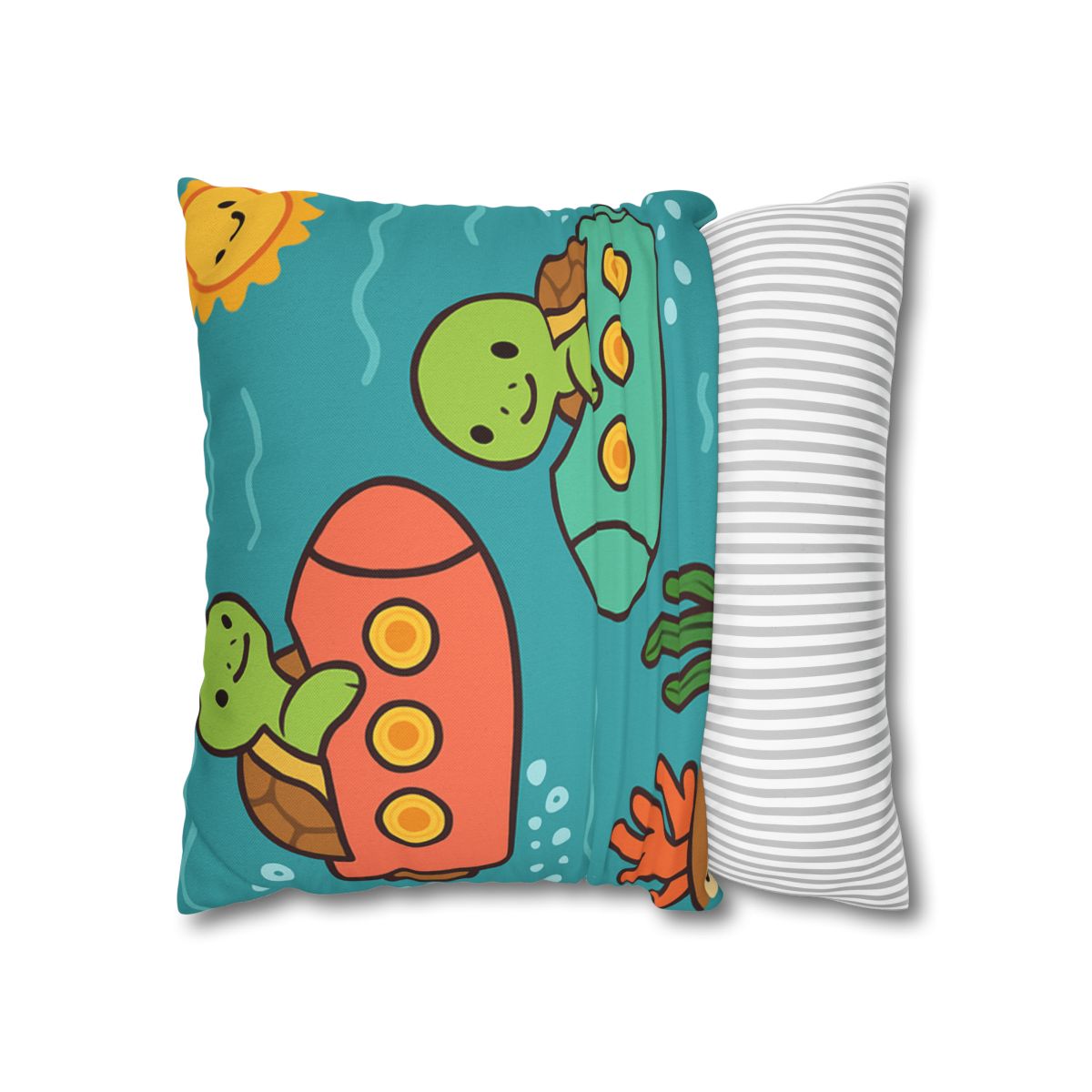 Rainbow Reef Rocket Race trendy patterned pillow cases