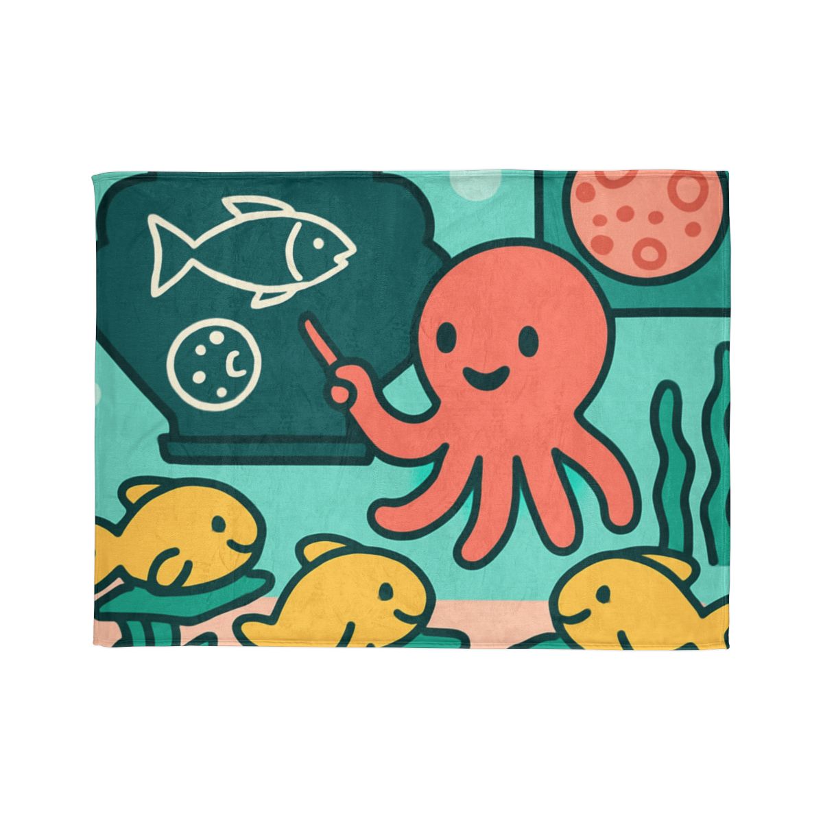 Cosmic Coral Classroom trendy patterned blankets