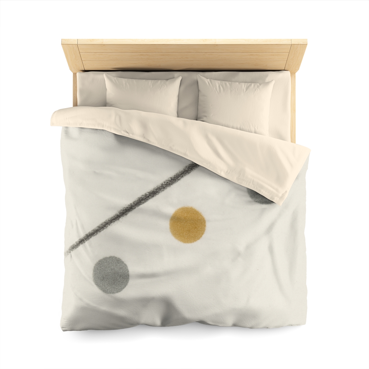 Diagonal Line And Triple Circles custom duvets