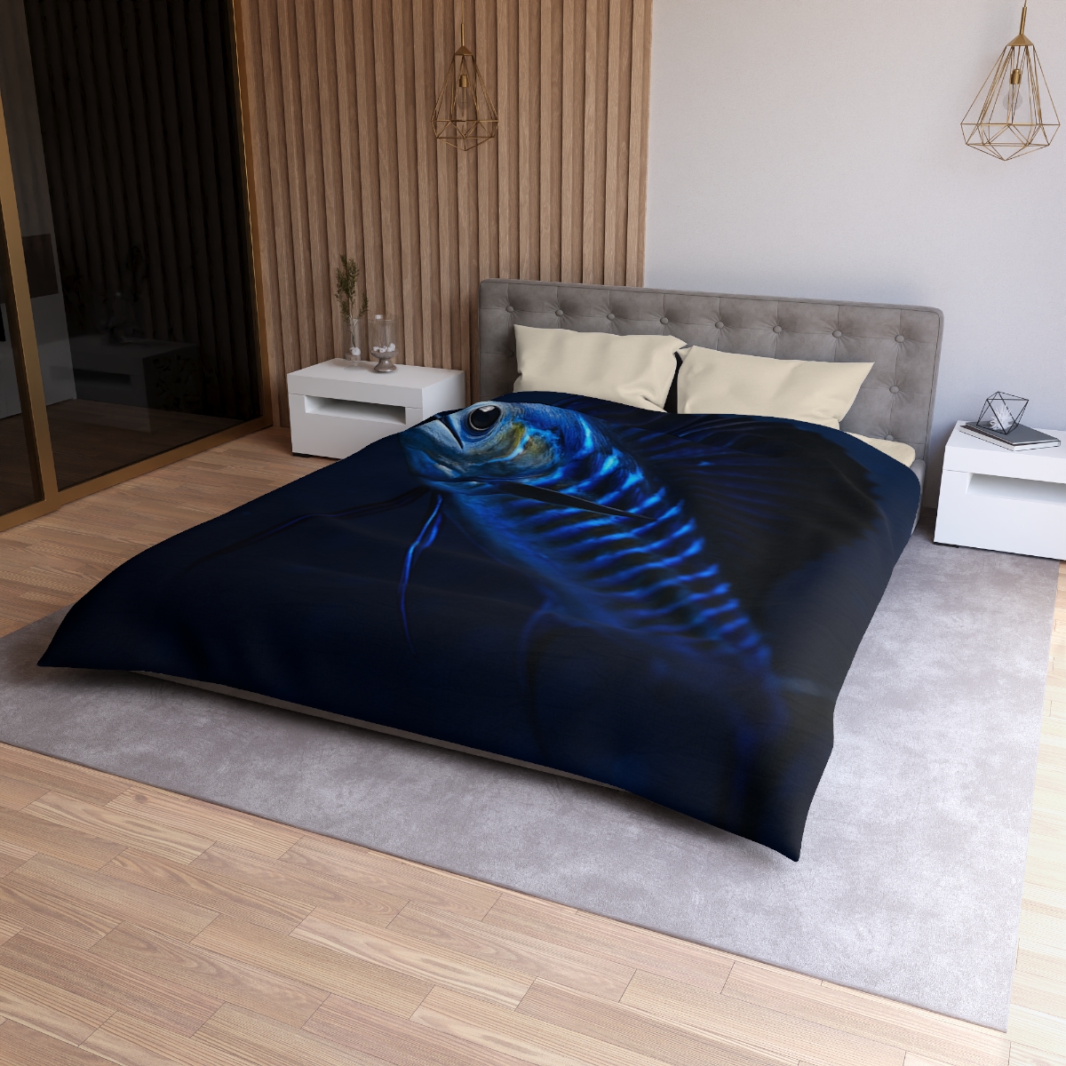 Nebula Crown Sailfish designer printed duvets