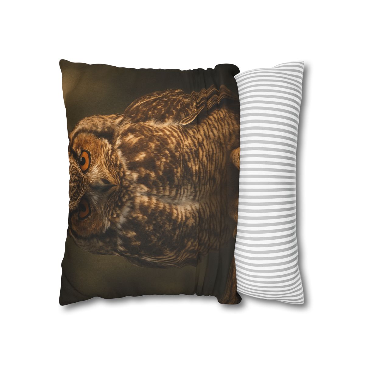 Nebula Gaze Great Horned Owl designer print pillow cases