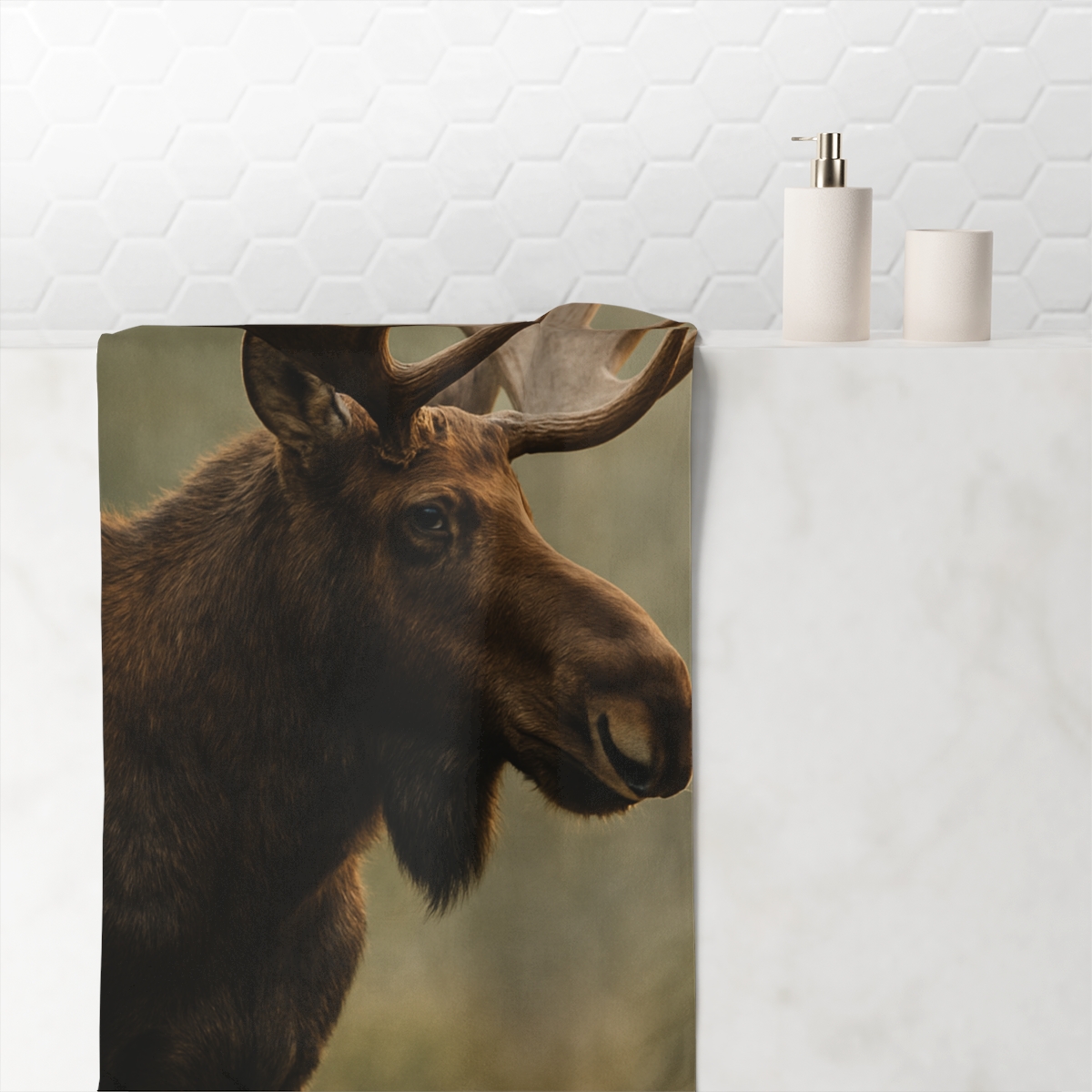 Silent Crown Moose comfortable face towels