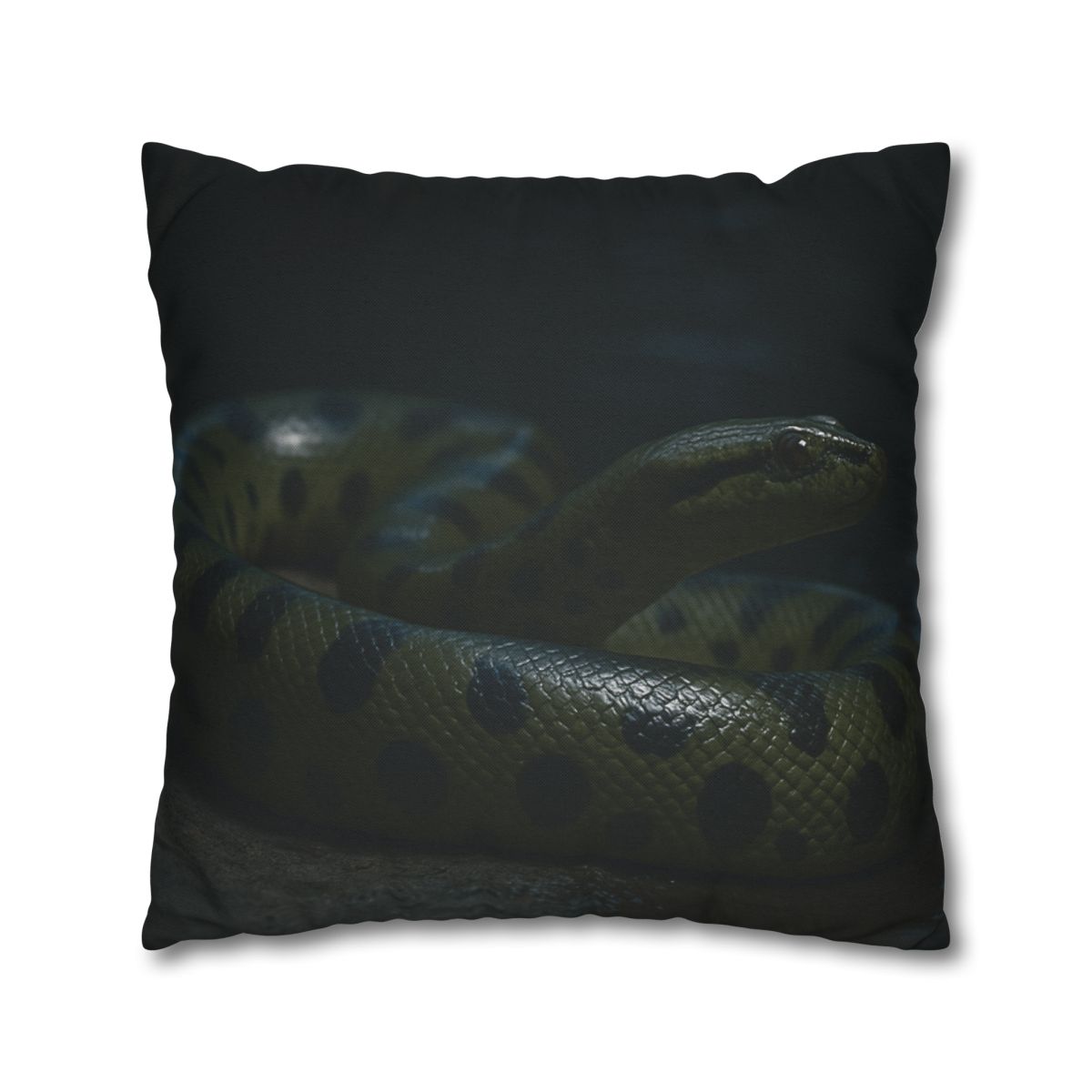 Moonlit Coil Green Anaconda personalized pillow covers
