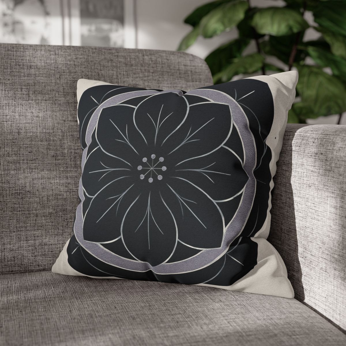 Petal Orbit Rosette personalized pillow covers