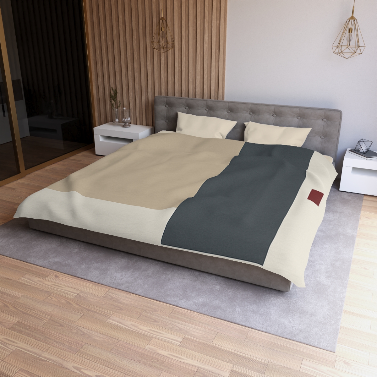 Offset Squares With Calm Corridor warm winter duvets