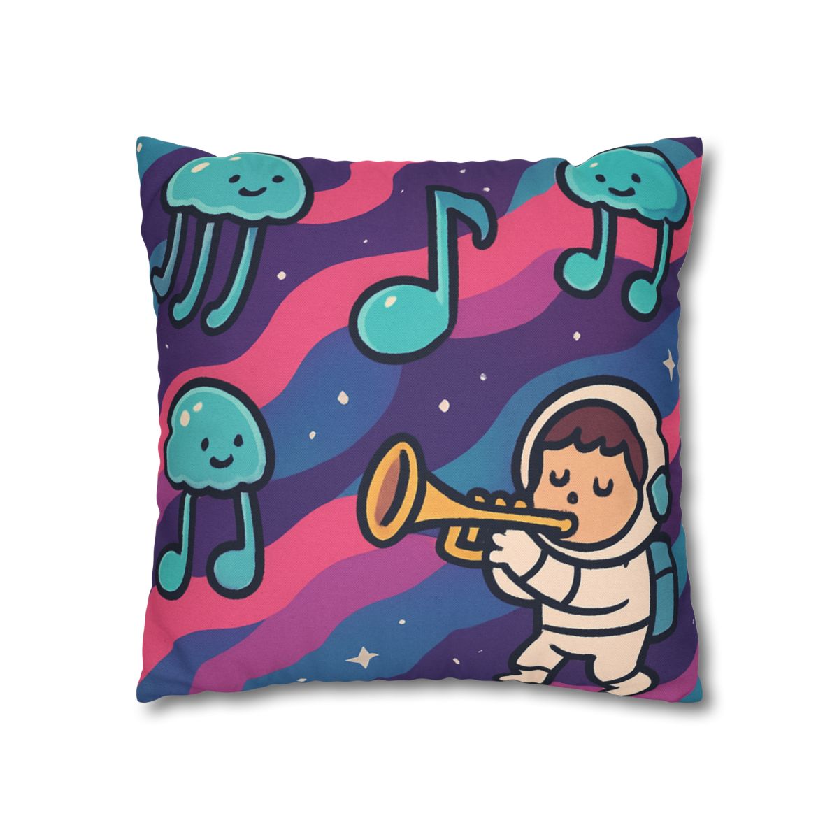 Nebula Jellyfish Orchestra designer print pillow cases