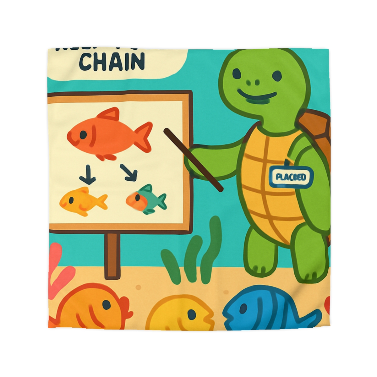 Coral Classroom Sea Turtle Guide trendy bedroom duvets