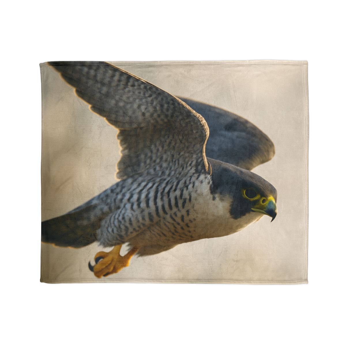 Sky Bolt Peregrine Falcon soft fleece blankets