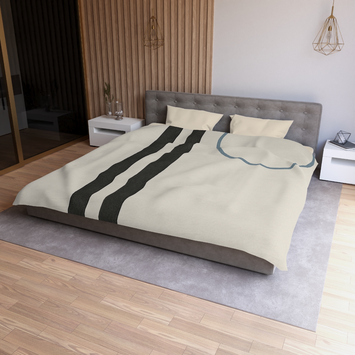 Split Column And Floating Ring custom duvets