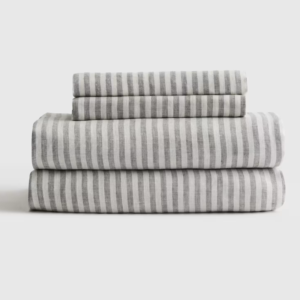 Soft European Linen Bed Sheet Set