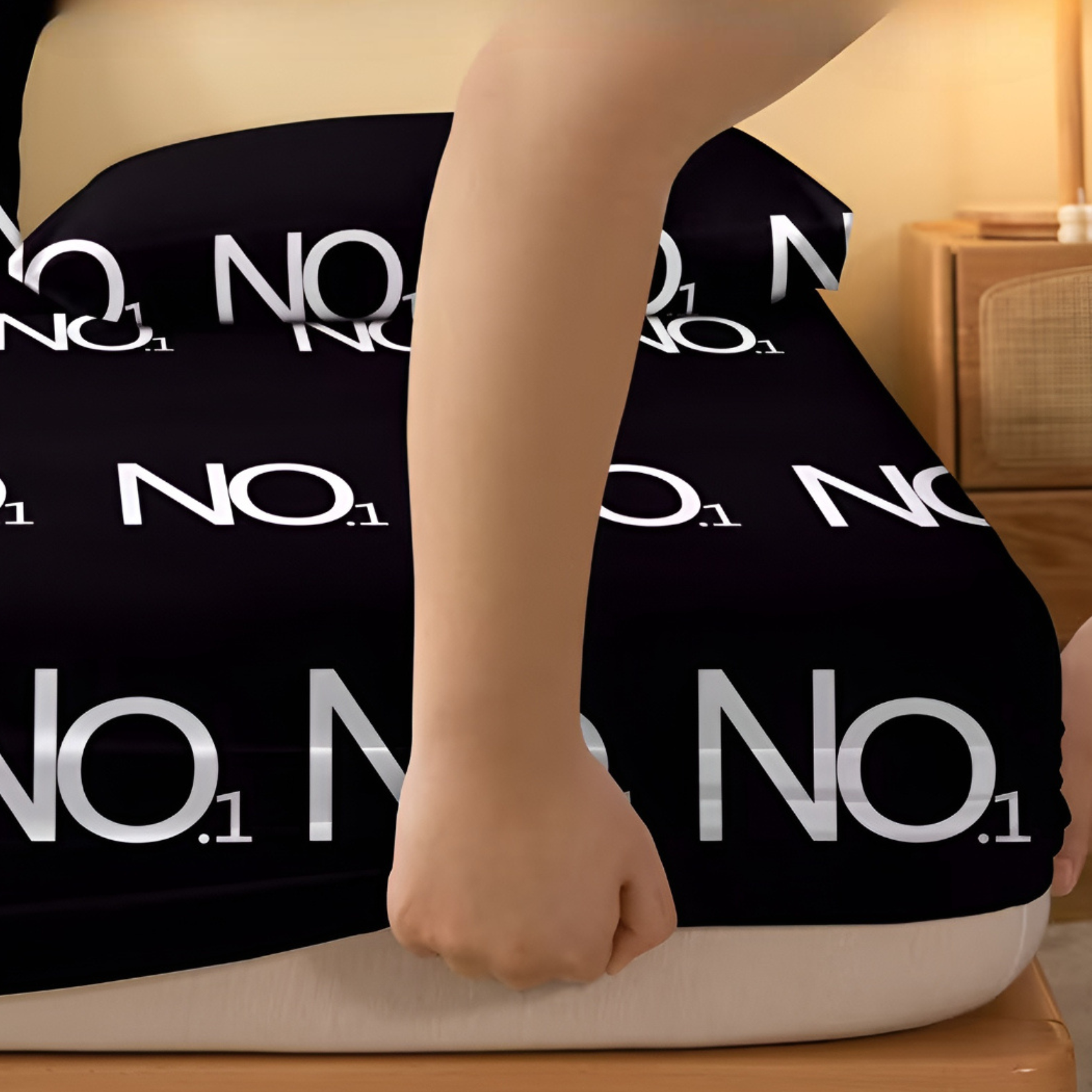 Modern Minimalist Number Pattern Fitted Sheet