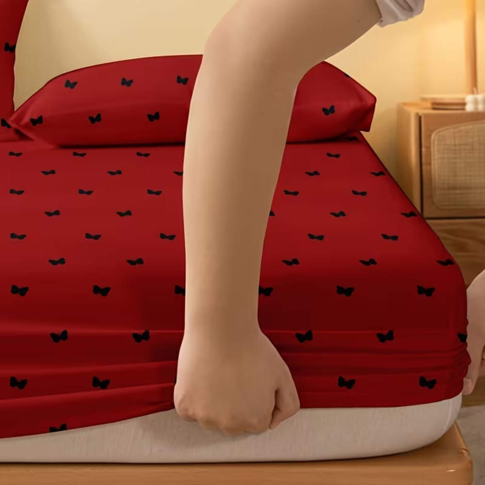 Modern Butterfly Silhouette Pattern Printed Bedsheet