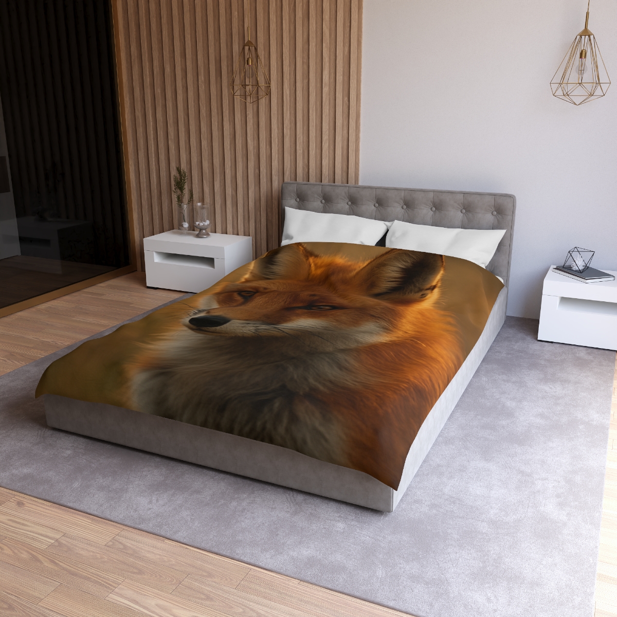 Crimson Whisper Red Fox custom duvets