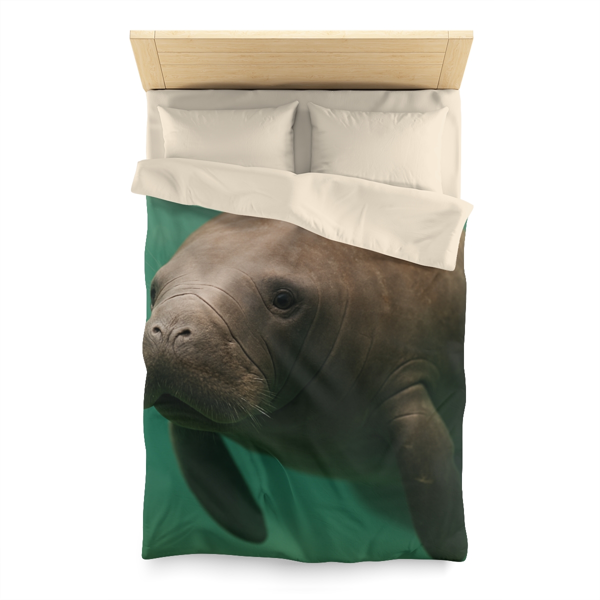 Glasswater Drifter West Indian Manatee unique patterned duvets