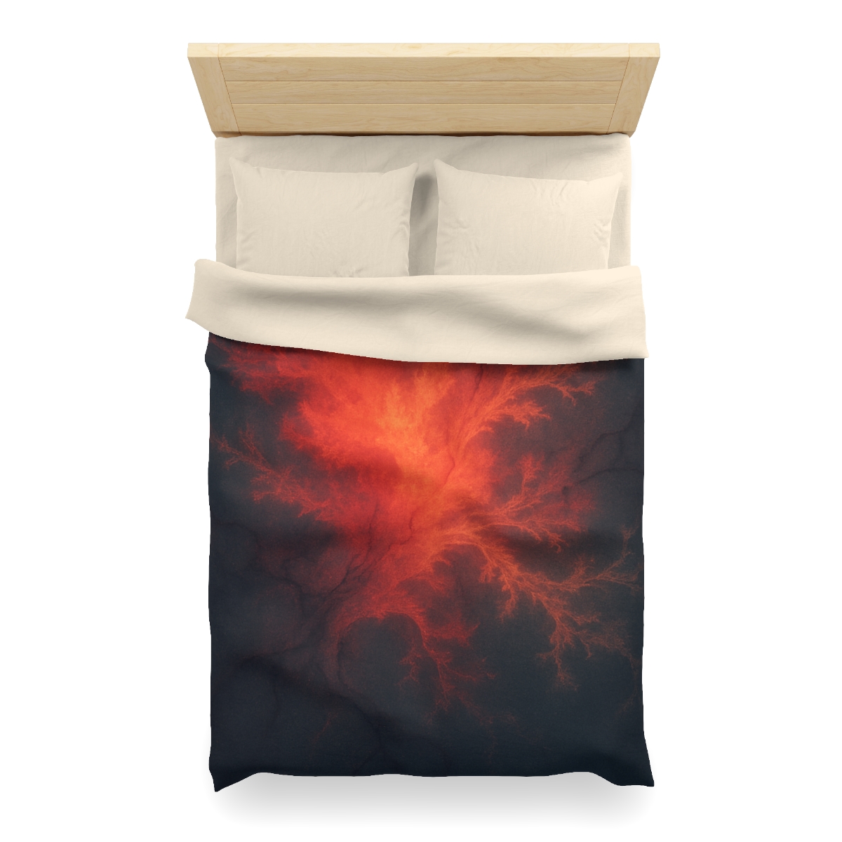 Fractal Nebula Tidal Bloom stylish duvet covers