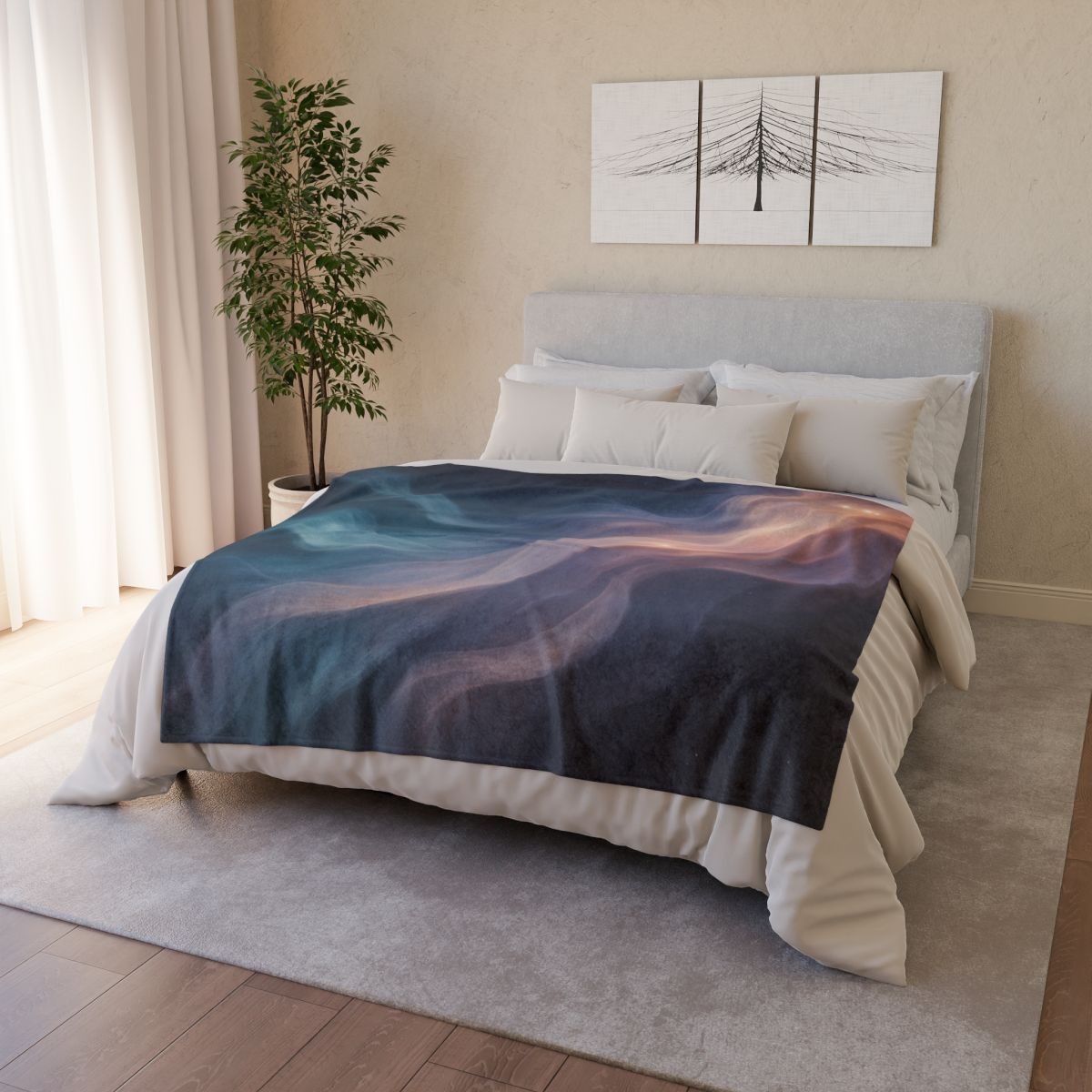 Prismatic Nebula Silk Drift soft fleece blankets