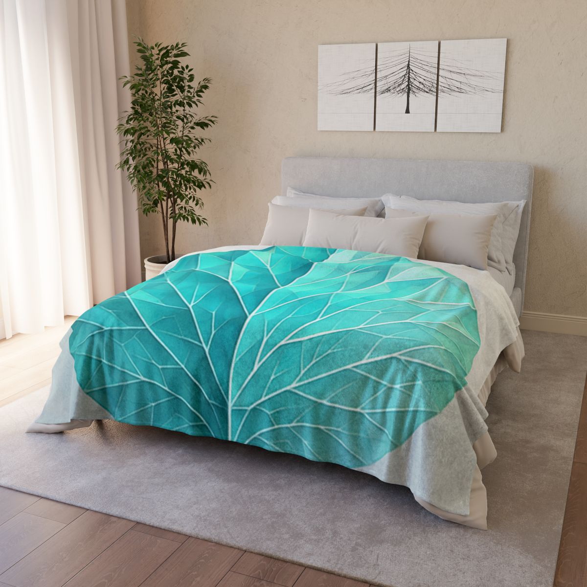 Leaf Vein Prism Fan personalized cozy blankets