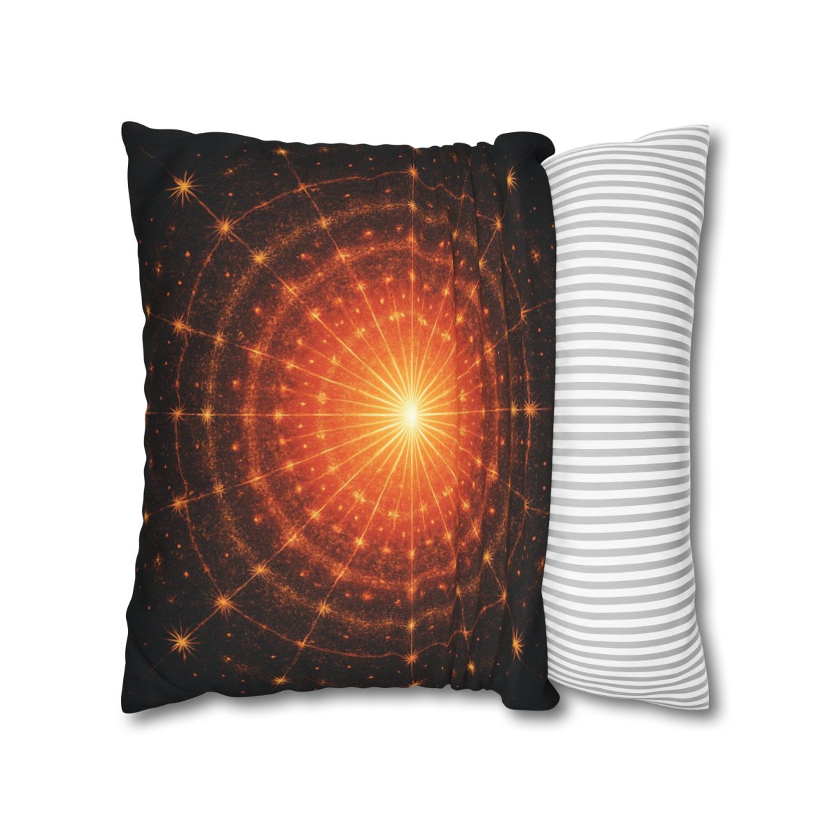 Photon Burst Mandala soft cotton pillow cases