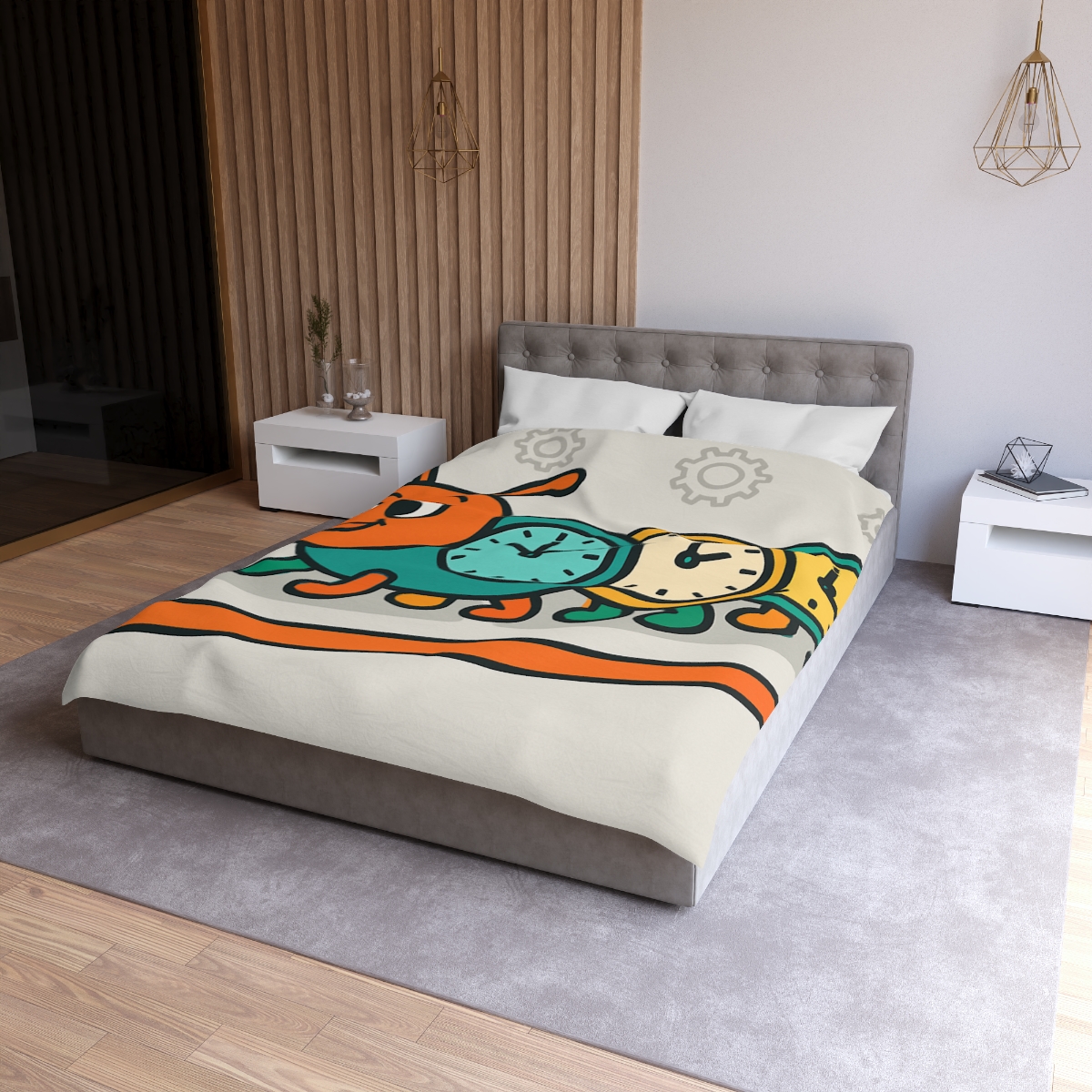 Clockwork Caterpillar Time Trek custom duvets