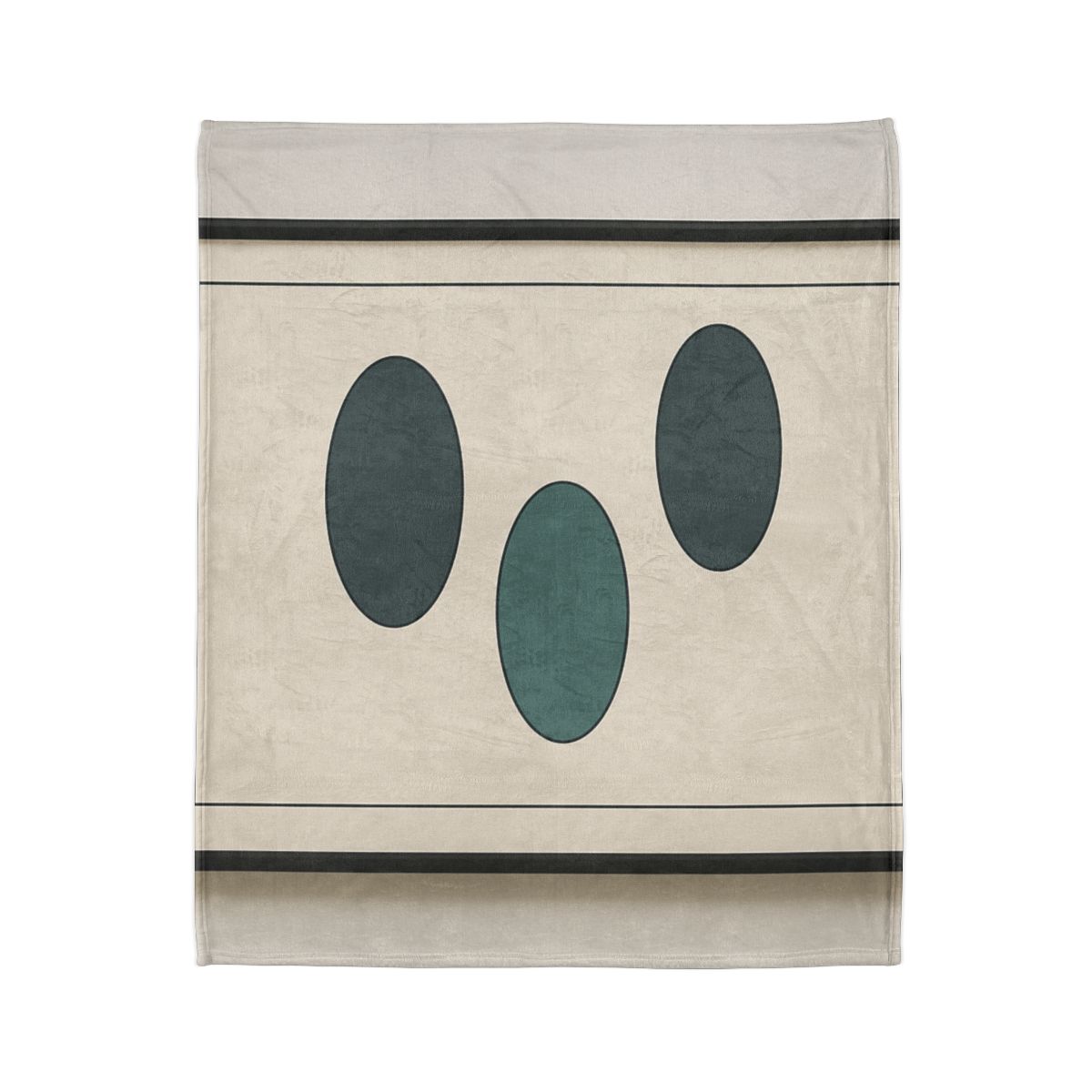 Trio Of Offset Ovals soft fleece blankets