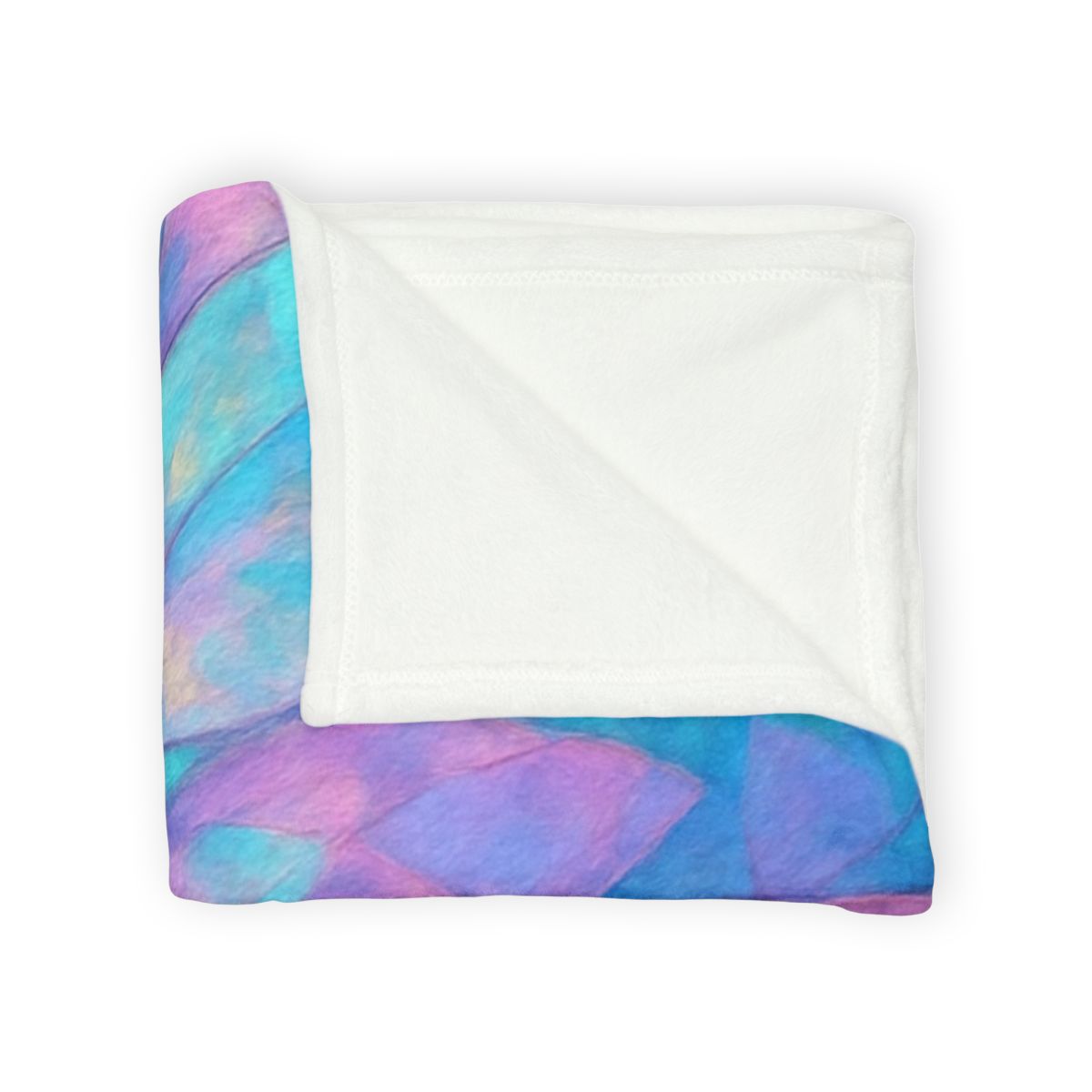 Petal Mosaic Aurora soft fleece blankets