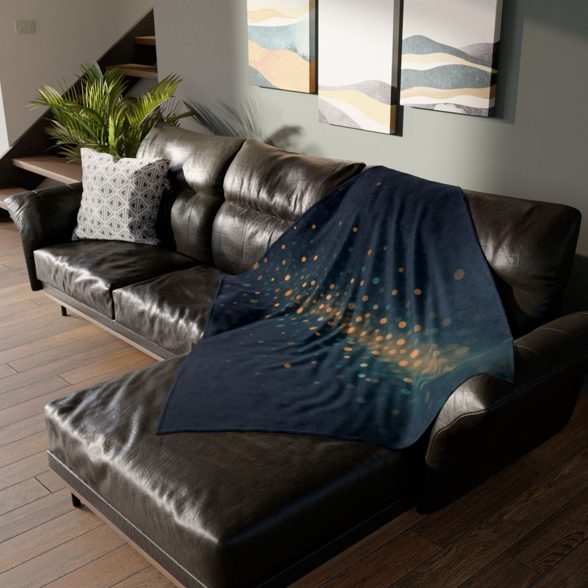 Radiant Particle Drift soft fleece blankets