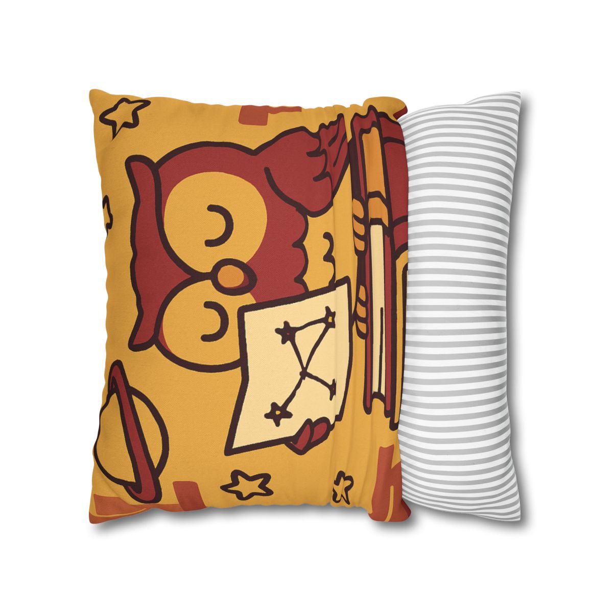 Cosmic Owl Library trendy patterned pillow cases