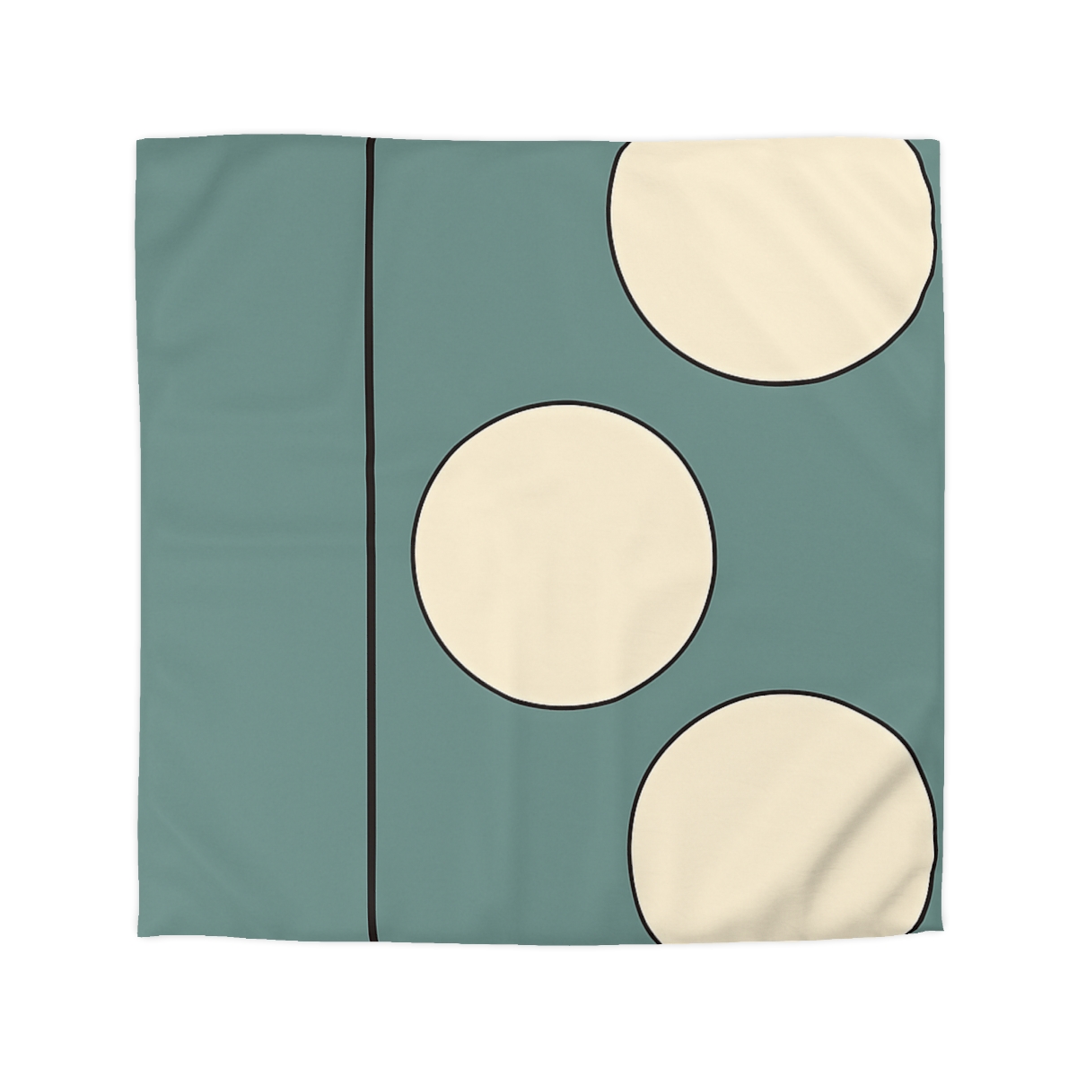 Staggered Trio Of Circles With Thin Divider personalized bedding duvets