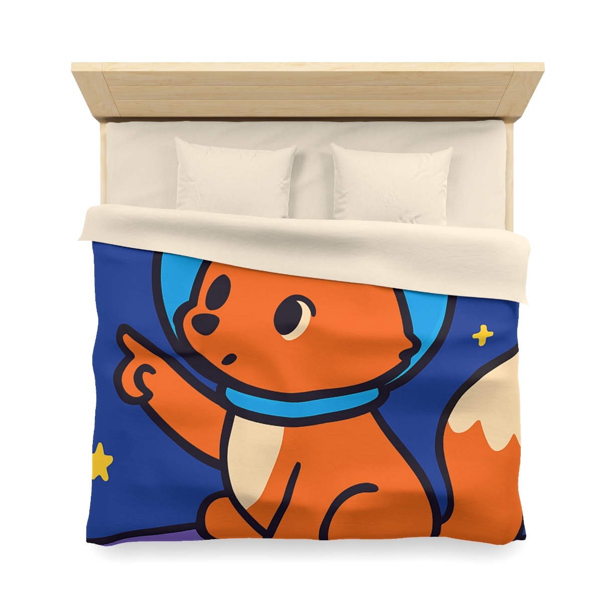 Stargazing Space Fox stylish duvet covers