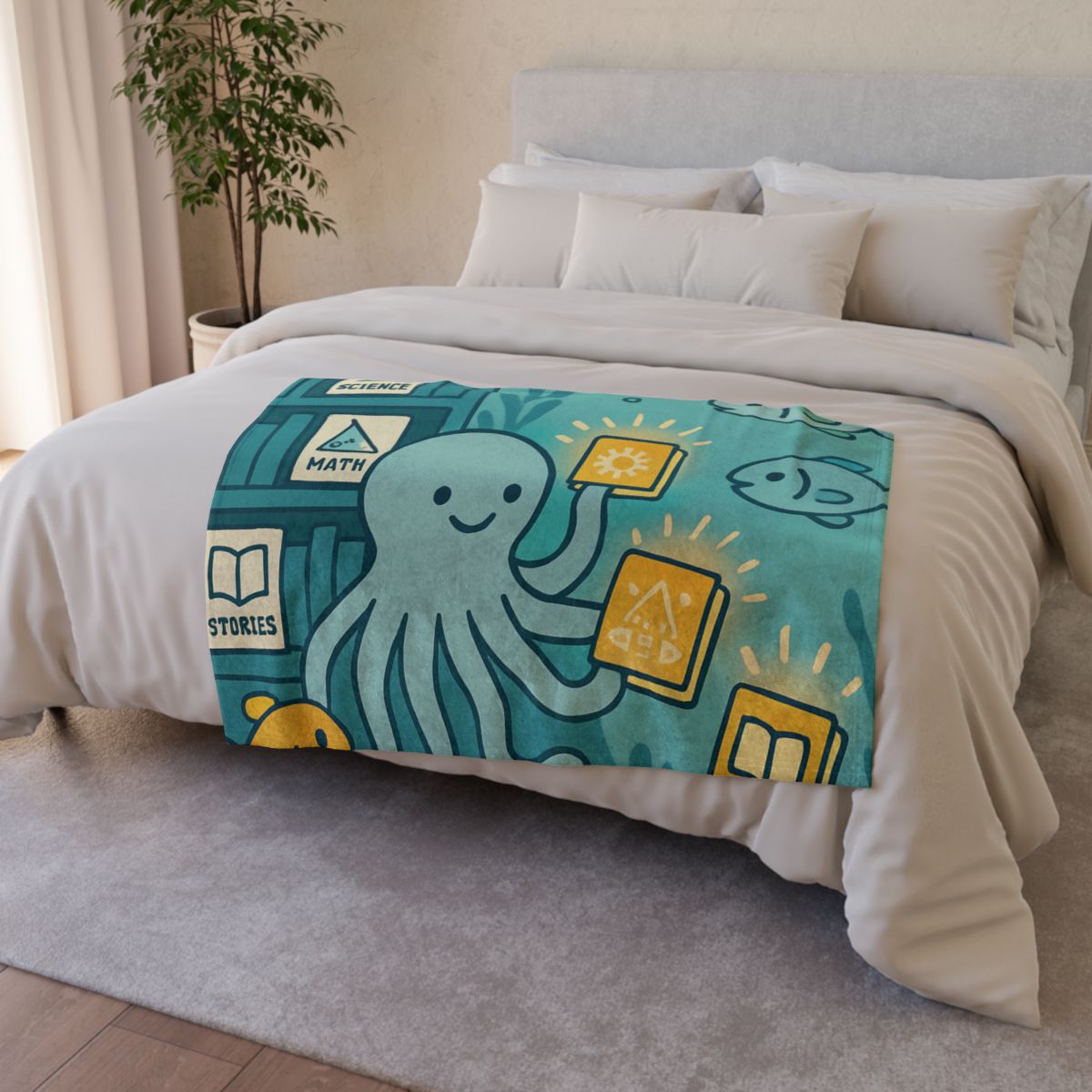 Underwater Library Of Light soft fleece blankets