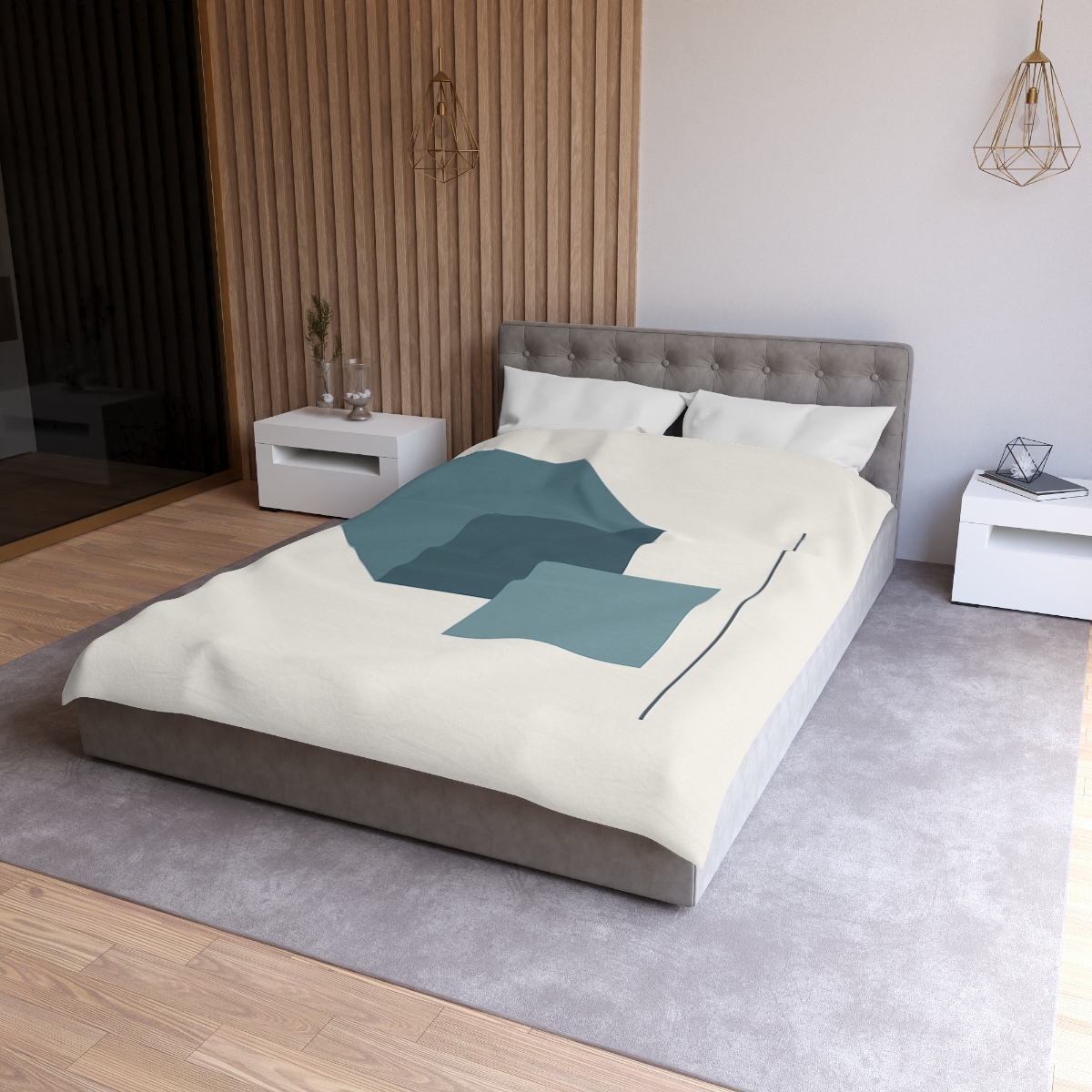Stepped Rectangle Orbits personalized bedding duvets